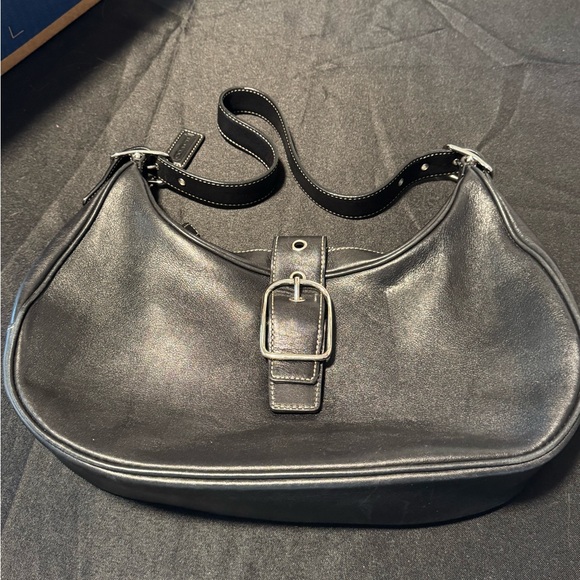 Coach Black Leather Women's Hobo Bag - Picture 1 of 9